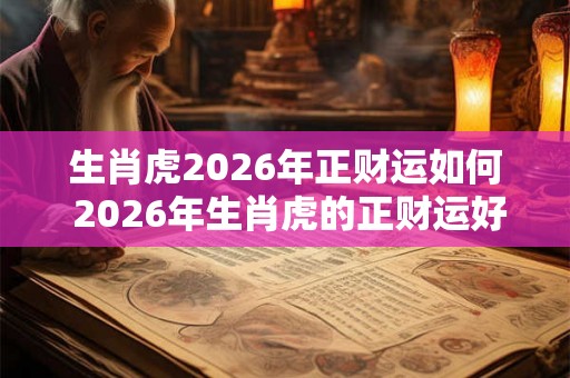 生肖虎2026年正财运如何 2026年生肖虎的正财运好吗