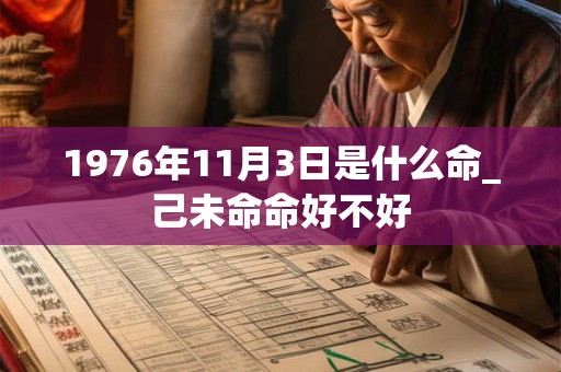 1976年11月3日是什么命_己未命命好不好 1976年11月3日是什么命_己未命命好不好