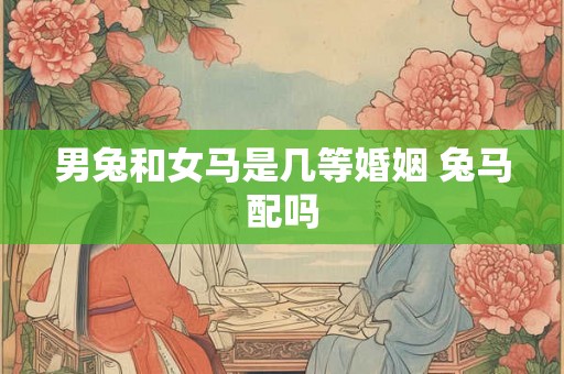 男兔和女马是几等婚姻 兔马配吗