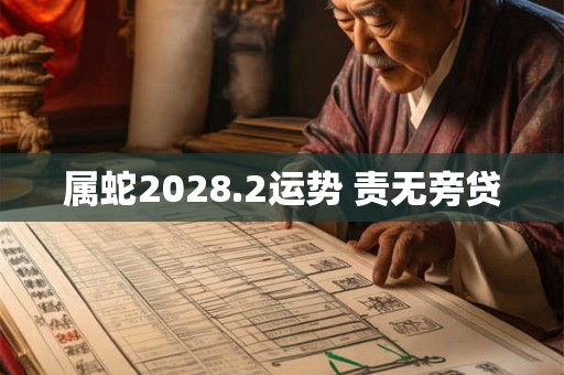 属蛇2028.2运势 责无旁贷