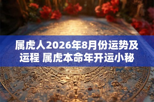 属虎人2026年8月份运势及运程 属虎本命年开运小秘籍