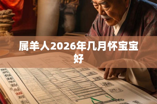 属羊人2026年几月怀宝宝好