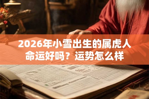 2026年小雪出生的属虎人命运好吗？运势怎么样