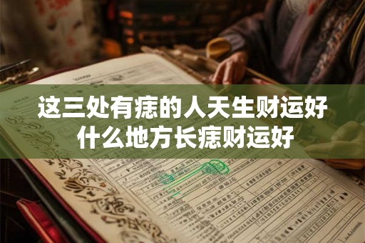 这三处有痣的人天生财运好 什么地方长痣财运好 这三处有痣的人天生财运好 什么地方长痣财运好