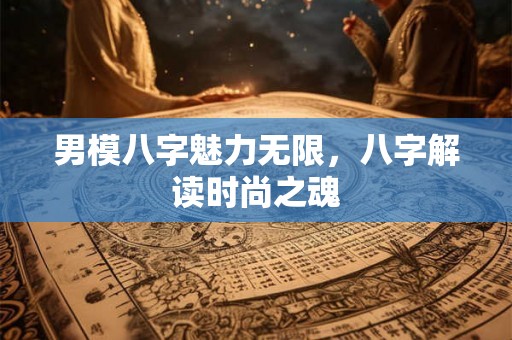 男模八字魅力无限，八字解读时尚之魂