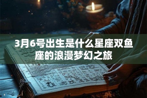 3月6号出生是什么星座双鱼座的浪漫梦幻之旅