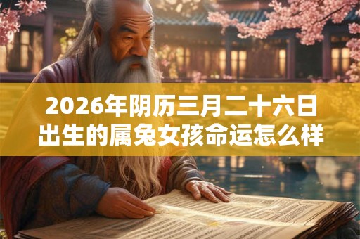 2026年阴历三月二十六日出生的属兔女孩命运怎么样 2026年阴历三月二十六日出生的属兔女孩命运怎么样