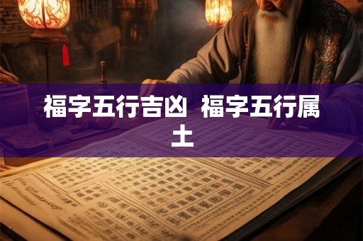 福字五行吉凶  福字五行属土