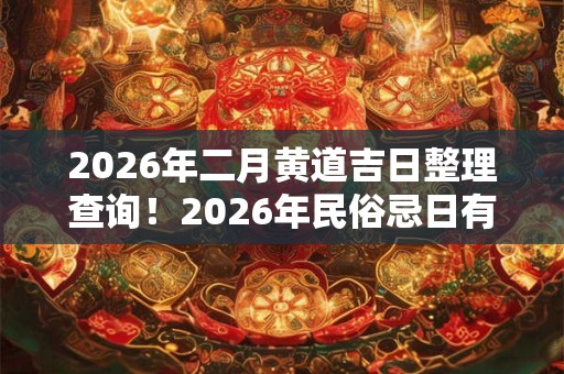 2026年二月黄道吉日整理查询!2026年民俗忌日有哪些 2026年二月黄道吉日整理查询!2026年民俗忌日有哪些