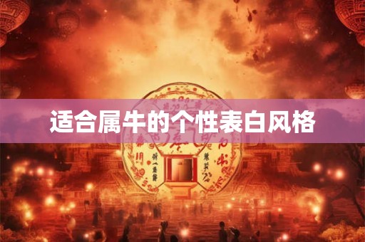 适合属牛的个性表白风格