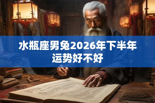 水瓶座男兔2026年下半年运势好不好