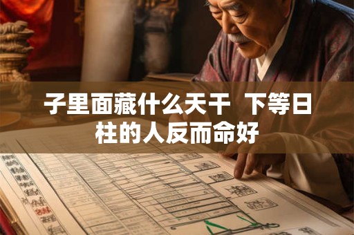 子里面藏什么天干 下等日柱的人反而命好 子里面藏什么天干 下等日柱的人反而命好