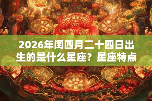 2026年闰四月二十四日出生的是什么星座？星座特点是什么？