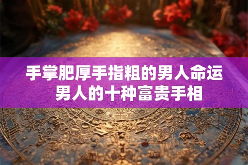 手掌肥厚手指粗的男人命运  男人的十种富贵手相