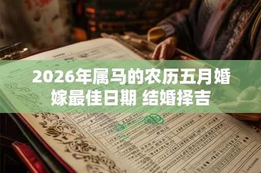 2026年属马的农历五月婚嫁最佳日期 结婚择吉 2026年属马的农历五月婚嫁最佳日期 结婚择吉