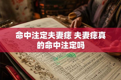 命中注定夫妻痣 夫妻痣真的命中注定吗