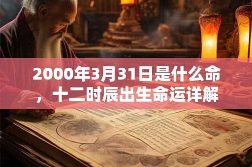 2000年3月31日是什么命，十二时辰出生命运详解