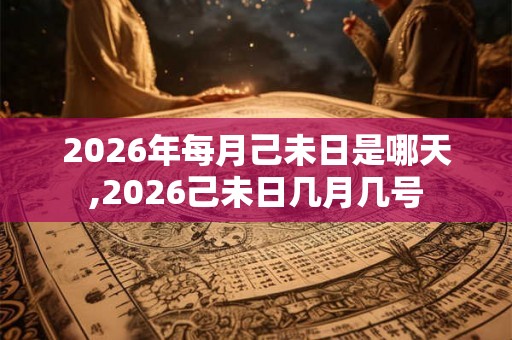 2026年每月己未日是哪天,2026己未日几月几号 2026年每月己未日是哪天,2026己未日几月几号