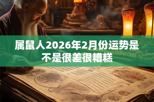 属鼠人2026年2月份运势是不是很差很糟糕