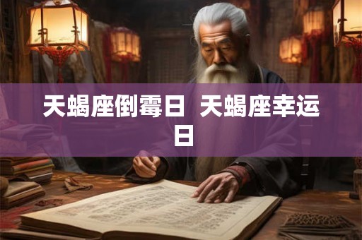 天蝎座倒霉日  天蝎座幸运日