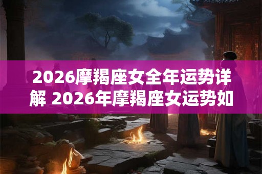 2026摩羯座女全年运势详解 2026年摩羯座女运势如何