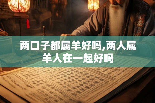 两口子都属羊好吗,两人属羊人在一起好吗 两口子都属羊好吗,两人属羊人在一起好吗