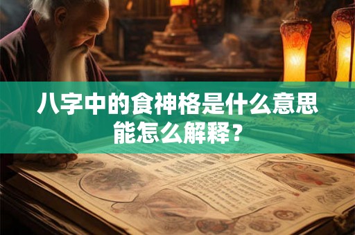 八字中的食神格是什么意思能怎么解释？