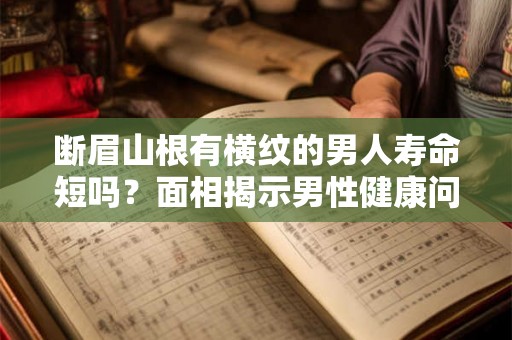 断眉山根有横纹的男人寿命短吗?面相揭示男性健康问题。 断眉山根有横纹的男人寿命短吗?面相揭示男性健康问题。