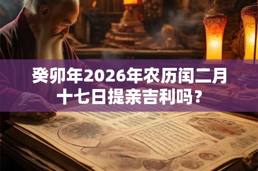 癸卯年2026年农历闰二月十七日提亲吉利吗？