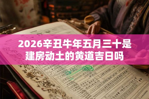 2026辛丑牛年五月三十是建房动土的黄道吉日吗