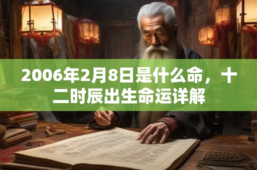 2006年2月8日是什么命，十二时辰出生命运详解
