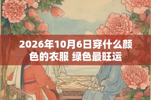 2026年10月6日穿什么颜色的衣服 绿色最旺运