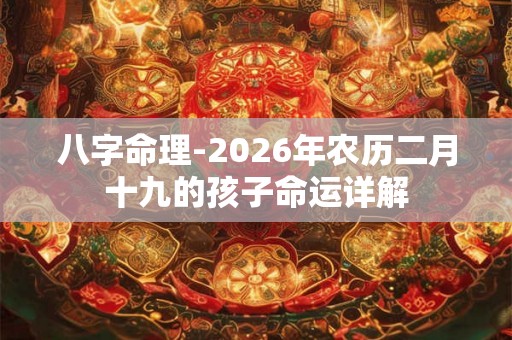 八字命理-2026年农历二月十九的孩子命运详解 八字命理-2026年农历二月十九的孩子命运详解