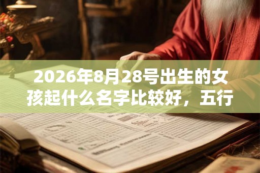 2026年8月28号出生的女孩起什么名字比较好，五行属什么