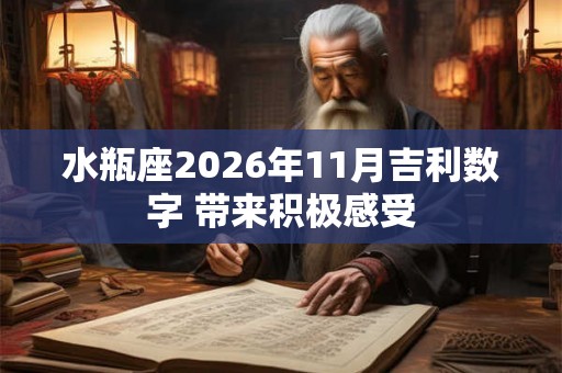 水瓶座2026年11月吉利数字 带来积极感受