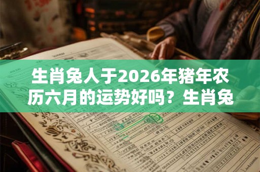 生肖兔人于2026年猪年农历六月的运势好吗？生肖兔的性格如何？