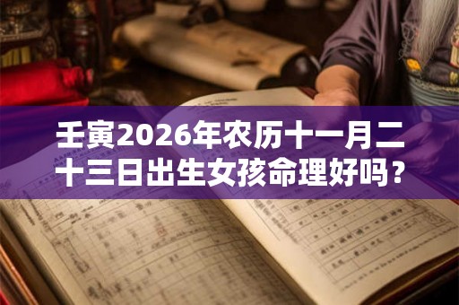壬寅2026年农历十一月二十三日出生女孩命理好吗？
