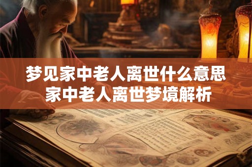 梦见家中老人离世什么意思 家中老人离世梦境解析