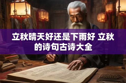 立秋晴天好还是下雨好 立秋的诗句古诗大全