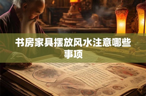 书房家具摆放风水注意哪些事项