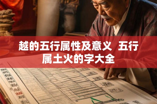 越的五行属性及意义  五行属土火的字大全