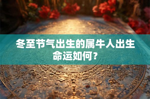 冬至节气出生的属牛人出生命运如何？