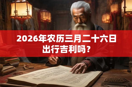 2026年农历三月二十六日出行吉利吗？