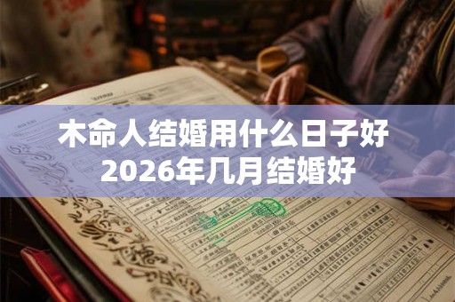 木命人结婚用什么日子好 2026年几月结婚好