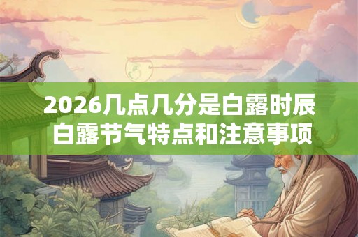 2026几点几分是白露时辰 白露节气特点和注意事项 2026几点几分是白露时辰 白露节气特点和注意事项