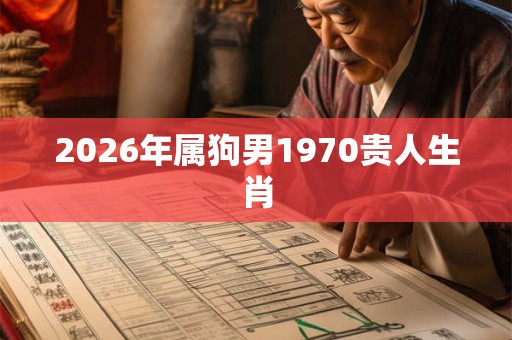 2026年属狗男1970贵人生肖