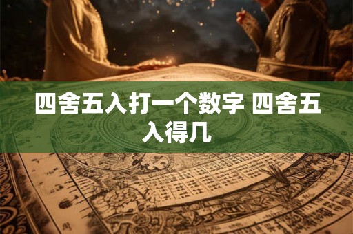 四舍五入打一个数字 四舍五入得几