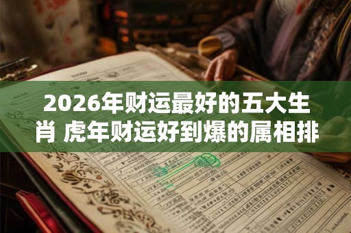 2026年财运最好的五大生肖 虎年财运好到爆的属相排名