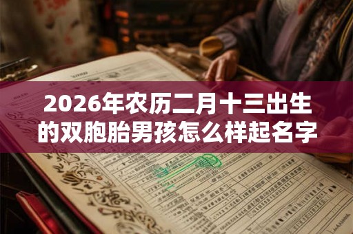 2026年农历二月十三出生的双胞胎男孩怎么样起名字，五行属什么