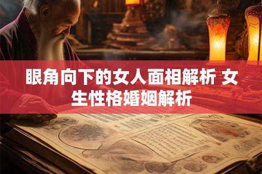眼角向下的女人面相解析 女生性格婚姻解析